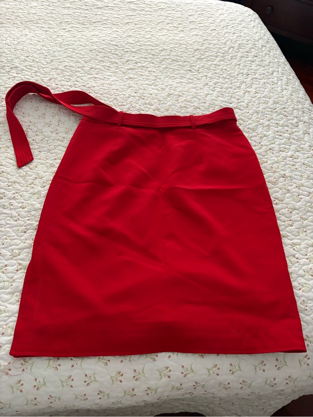Banana Republic Red Pencil Skirt with Waist Tie